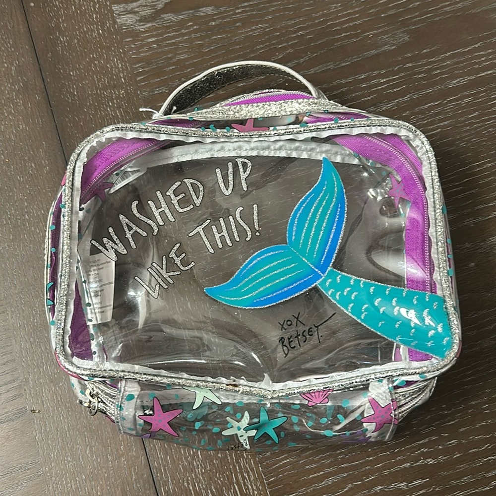 Betsey Johnson washed up like this mermaid clear bag